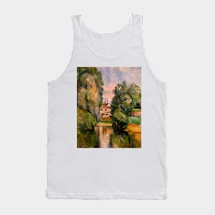 Country House by a River by Paul Cezanne Tank Top